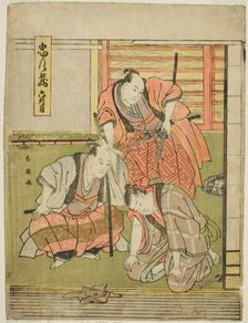 Act Six: Yoichibei's House from the play Chushingura (Treausry of the Forty-seven Loyal..., c. 1795. Creator: Katsukawa Shun'ei