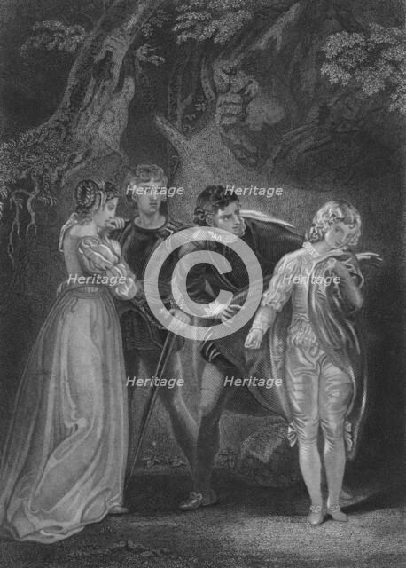 Act V Scene iv from The Two Gentlemen of Verona, c19th century. Artist: Unknown.