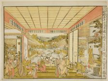 Act VII (Shichidanme), from the series "Perspective Pictures of the Storehouse of..., c. 1791/94. Creator: Kitao Masayoshi