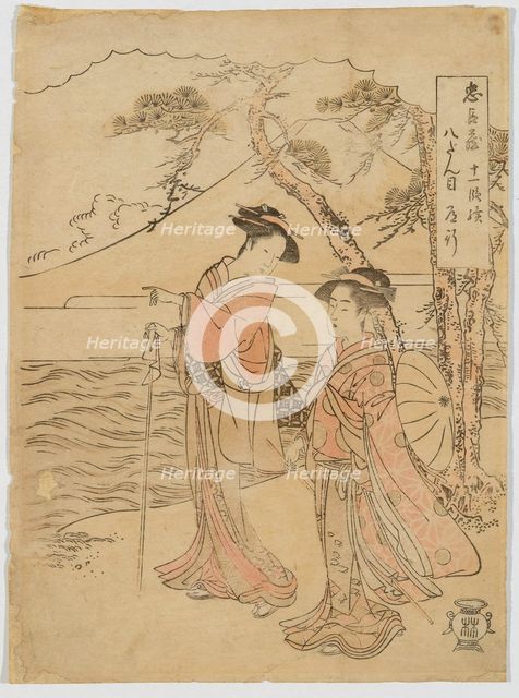 Act VIII from the series Treasury of the Forty-Seven Loyal Retainers (Kanadehon Chushingura). Creator: Shunsho.