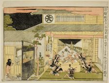 Act X (Judanme), from the series "Perspective Pictures of the Storehouse of Loyal..., c. 1791/94. Creator: Kitao Masayoshi