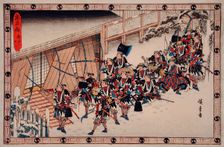 Act XI Second Episode: Ronin Breaking into the Inner Building of..., between c1835 and c1839. Creator: Ando Hiroshige