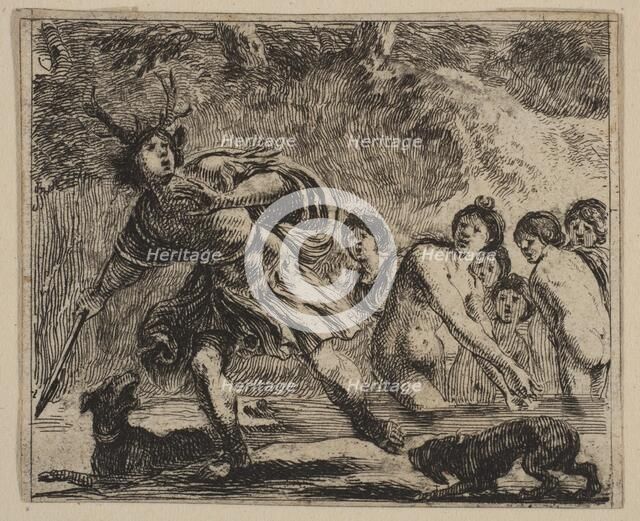 Acteon, from 'Game of Mythology' (Jeu de la Mythologie), 1644. Creator: Stefano della Bella.