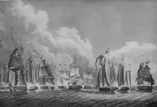 Action on Lake Erie c1814. Artists: Thomas Sully, Francis Kearny