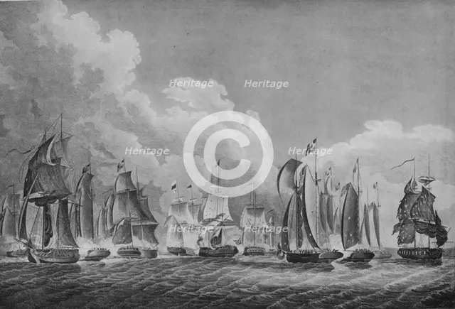 'Action on Lake Erie', c1814. Artists: Thomas Sully, Francis Kearny.