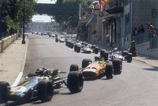 Action from the Monaco Grand Prix, 1968