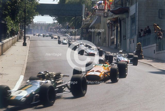 Action from the Monaco Grand Prix, 1968. Artist: Unknown