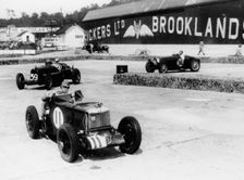Action from the British Empire Trophy Race, Brooklands, Surrey, 1935