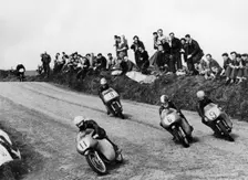 Action from the Lightweight TT race, Isle of Man, 1958