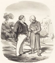 Actionnaires Californiens, 1850. Creator: Honore Daumier