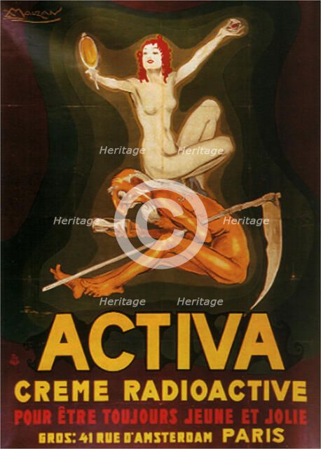 Activa, creme radioactive, 1921. Creator: Mauzan, Achille (1883-1952).