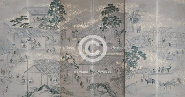 Activity at a kiln, 1859. Creator: Minzan.
