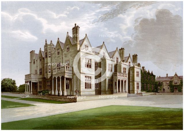 Acton Reynald Hall, Shropshire, home of Baronet Corbet, c1880. Artist: Unknown