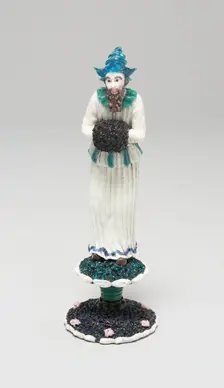 Actor in Star-Shaped Hat, France, 1750/99. Creator: Verres de Nevers