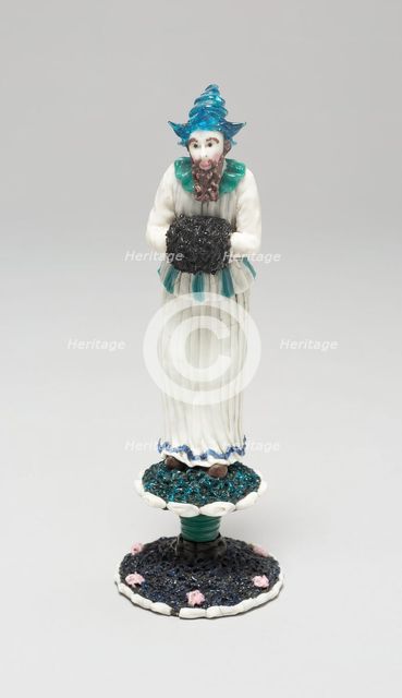 Actor in Star-Shaped Hat, France, 1750/99. Creator: Verres de Nevers.