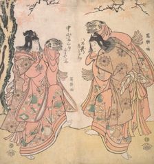 Actor Ichikawa Yaozo III as a Courtesan's Attendant, 1794-95., 1794-95. Creator: Tôshûsai Sharaku