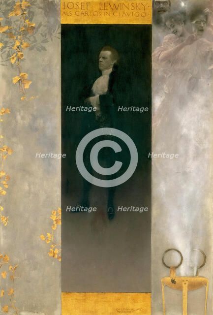 Actor Josef Lewinsky as Carlos, 1895. Artist: Klimt, Gustav (1862-1918)