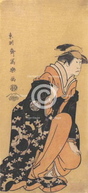 Actor Nakamura Kumetaro II as Minato, the Wife of Yura Hyogonosuke, 1794-95., 1794-95. Creator: Tôshûsai Sharaku.