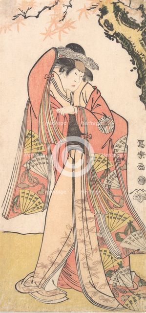 Actor Sakakiyama Sangoro II as Michinaga's Daughter Princess Otae, 1794-75. Creator: Tôshûsai Sharaku.