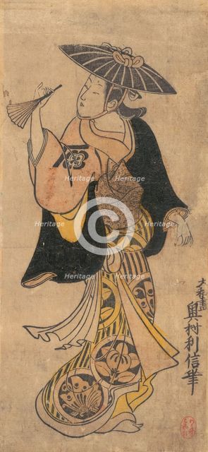 Actor Sanjo Kantaro (1697-1763) as a Woman, ca. 1730., ca. 1730. Creator: Okumura Toshinobu.