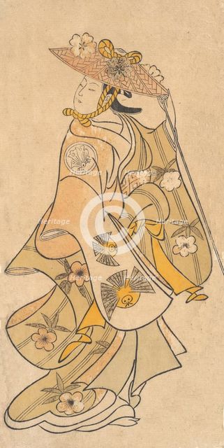 Actor Sanjo Kantaro (1697-1763) as a Woman, ca. 1730., ca. 1730. Creator: Okumura Toshinobu.