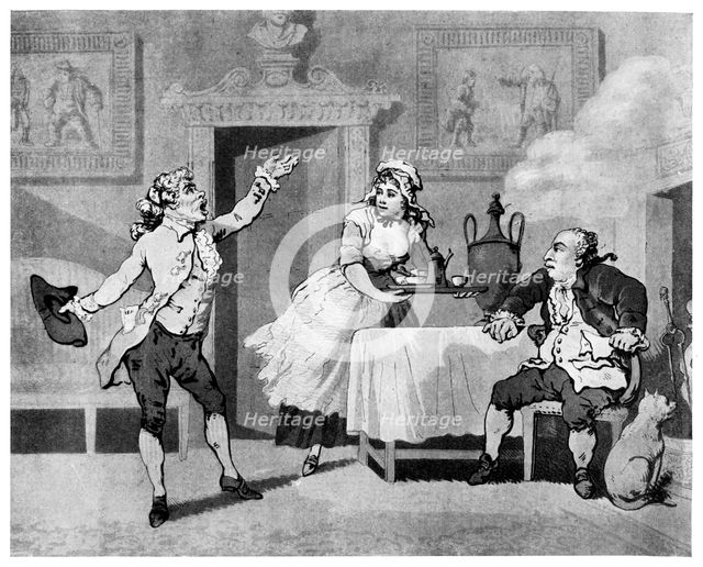 'Actor reciting to a manager', late 18th century.Artist: Thomas Rowlandson