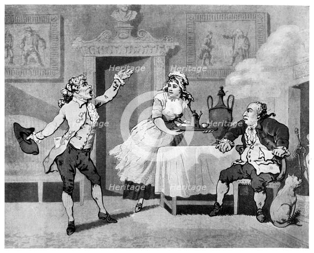'Actor reciting to a manager', late 18th century.Artist: Thomas Rowlandson