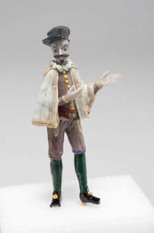 Actor with Moustache, France, Late 17th to early 18th century. Creator: Verres de Nevers