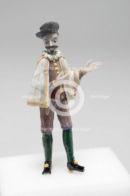 Actor with Moustache, France, Late 17th to early 18th century. Creator: Verres de Nevers.