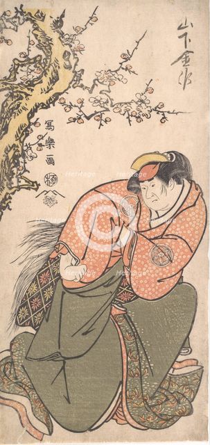 Actor Yamashita Kinsaku II as Sadato's Wife Iwate, 1794-95., 1794-95. Creator: Tôshûsai Sharaku.