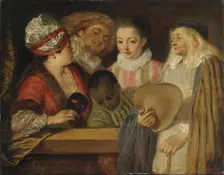 Actors of the Comedie-Francaise, 1710. Creator: Jean-Antoine Watteau