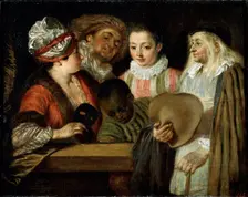 Actors of the Comédie Française 1711-1712. Artist: Jean-Antoine Watteau
