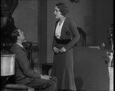 Actors on the Stage Performing the Play While Parents Sleep the Female Character is Wear..., 1931 Creator: British Pathe Ltd