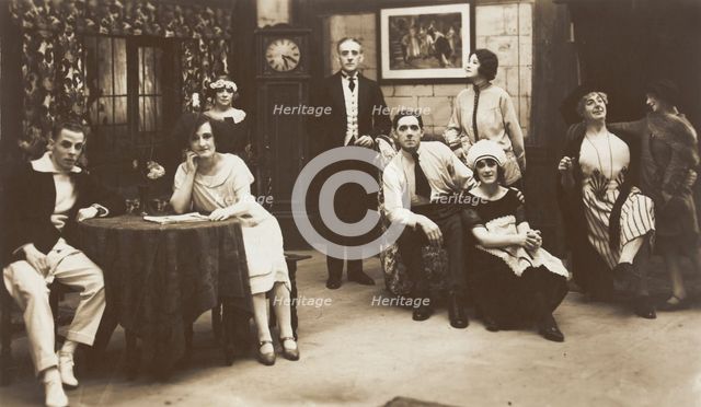 Actors, one in drag, performing "The man From Toronto", pose on set..., (between 1920 and 1929?). Creator: Unknown.