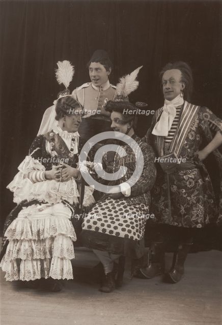 Actors in the pantomime "Sindbad" at Drury Lane, 1907. Creator: Unknown.