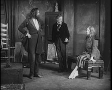 Actors Lyn Harding and Tom Walls Performing in the Play Trilby 1920s. Creator: British Pathe Ltd