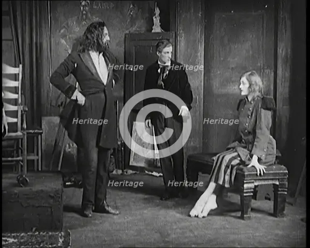 Actors Lyn Harding and Tom Walls Performing in the Play 'Trilby', 1920s. Creator: British Pathe Ltd.