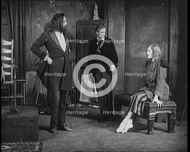 Actors Lyn Harding and Tom Walls Performing in the Play 'Trilby', 1920s. Creator: British Pathe Ltd.