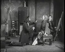 Actors Lyn Harding and Tom Walls Performing in the Play Trilby 1920s. Creator: British Pathe Ltd