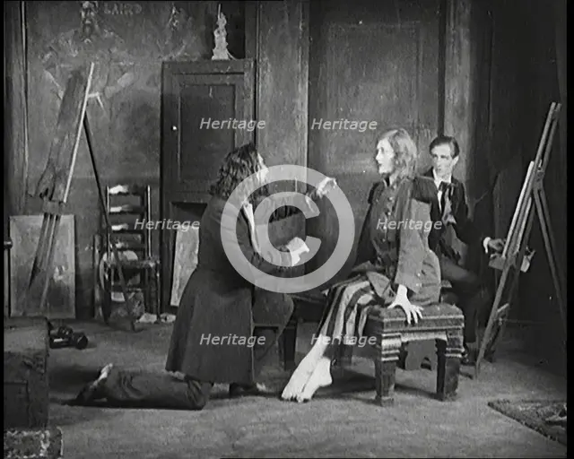 Actors Lyn Harding and Tom Walls Performing in the Play 'Trilby', 1920s. Creator: British Pathe Ltd.