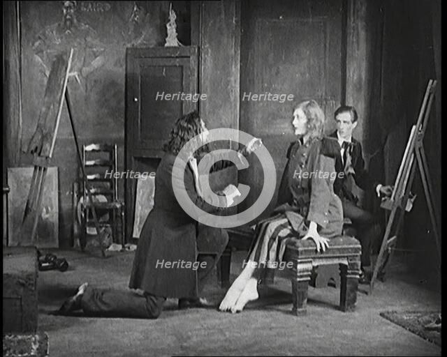 Actors Lyn Harding and Tom Walls Performing in the Play 'Trilby', 1920s. Creator: British Pathe Ltd.