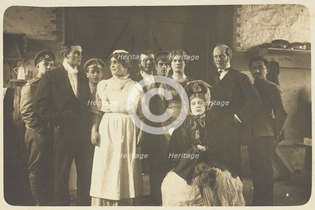 Actors performing at a prisoner of war camp in Osnabrück, 1916. Creator: Unknown.