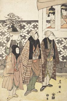 Actors with a Bonsai Tree, 1805. Creator: Utagawa Toyokuni I