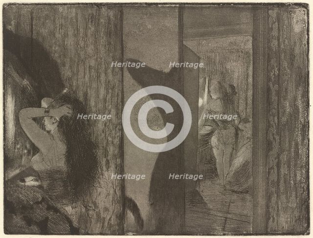 Actresses in Their Dressing Rooms, 1879/1880. Creator: Edgar Degas.