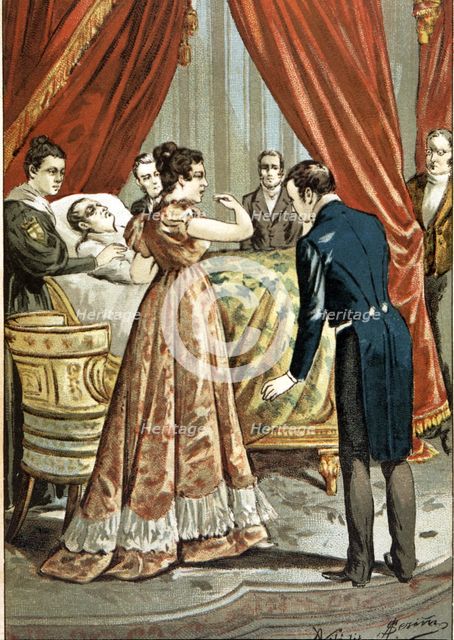 Acts of La Granja de San Ildefonso, the Infanta Luisa Carlota slaps minister Calomarde when disco…
