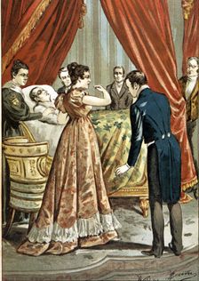 Acts of La Granja de San Ildefonso, the Infanta Luisa Carlota slaps minister Calomarde when disco…