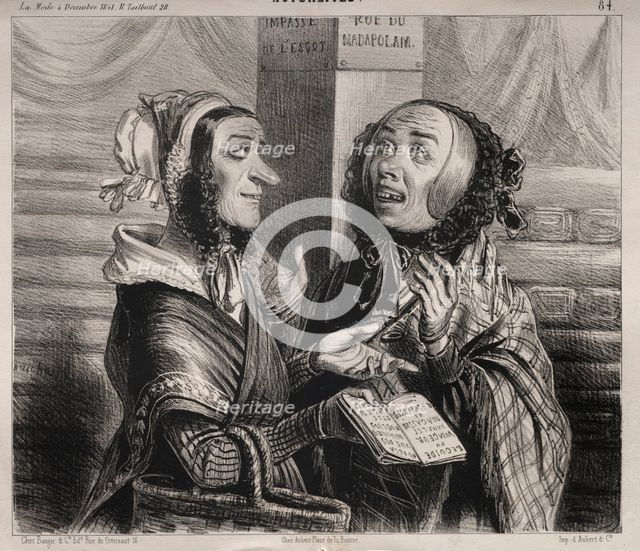 Actualités: Ah! Mame Chopin!..., 1841. Creator: Clémente Pruche (French, 1831-1870).