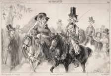 Actualités: Dis donc Madame Miroton il paraitrait que cest nous qui donnons le ton..., 1841. Creator: Clémente Pruche (French, 1831-1870)