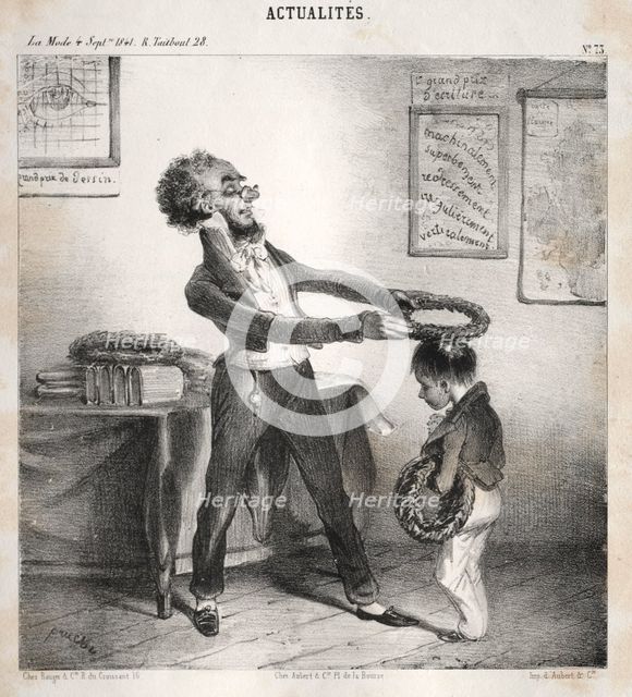 Actualités: Les distributions de Prix, 1841. Creator: Clémente Pruche (French, 1831-1870).
