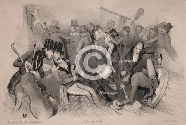 Actualités: Société philharmonique de province, 1841. Creator: Jules Platier (French).